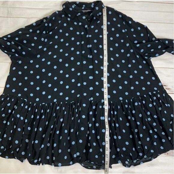 Zara Woman Oversized Drop Waist Polka Dot Tunic Size Medium - Picture 8 of 11